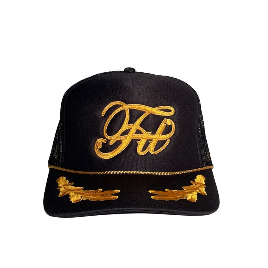 Goods FITBIKECO | Fit High Crown Captains Trucker Hat Black