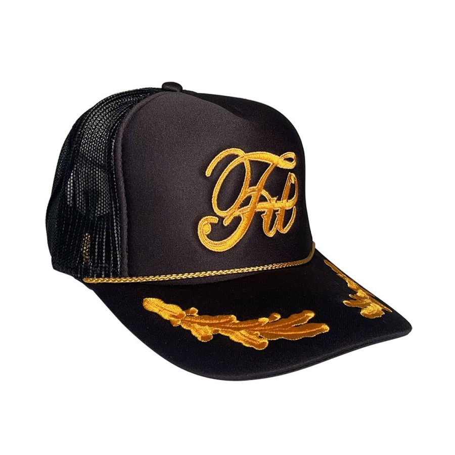 Goods FITBIKECO | Fit High Crown Captains Trucker Hat Black